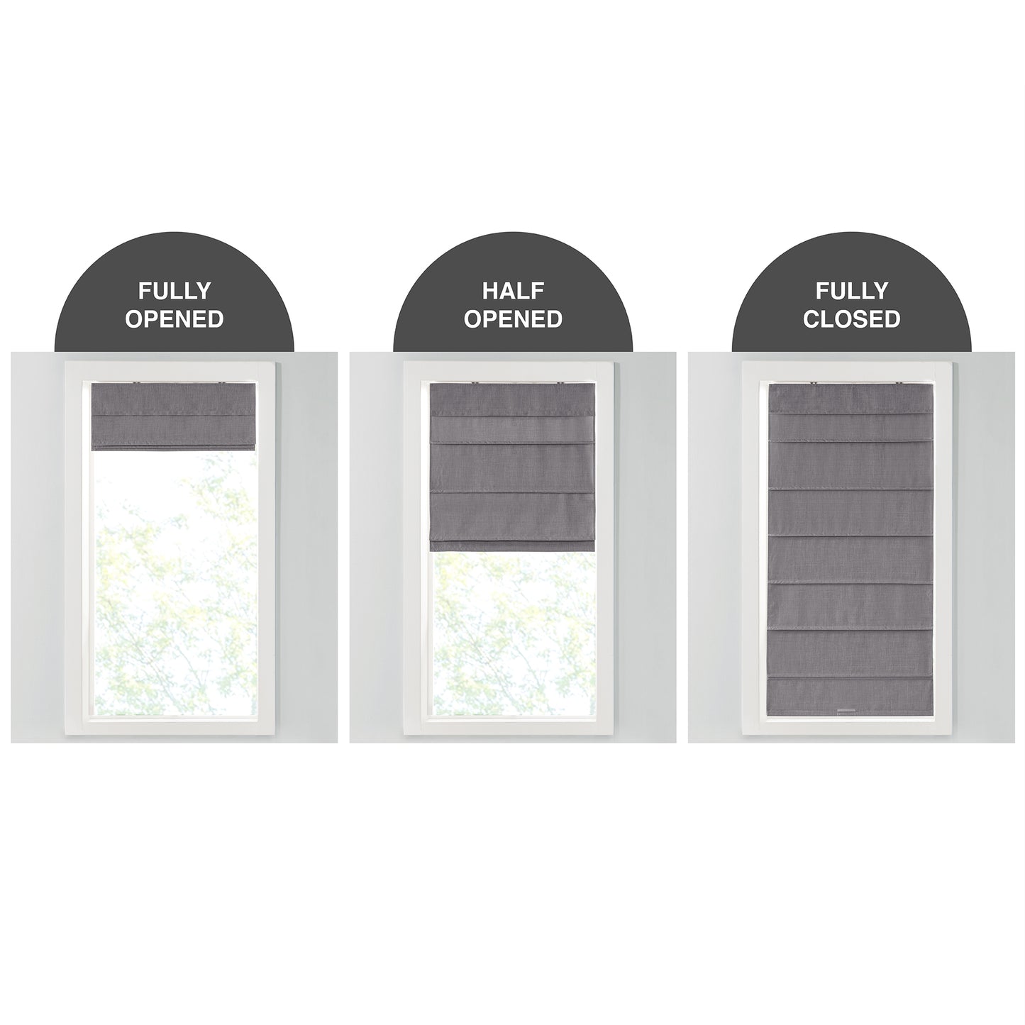 Madison Park Faux Linen Cordless Total Blackout Roman Shade