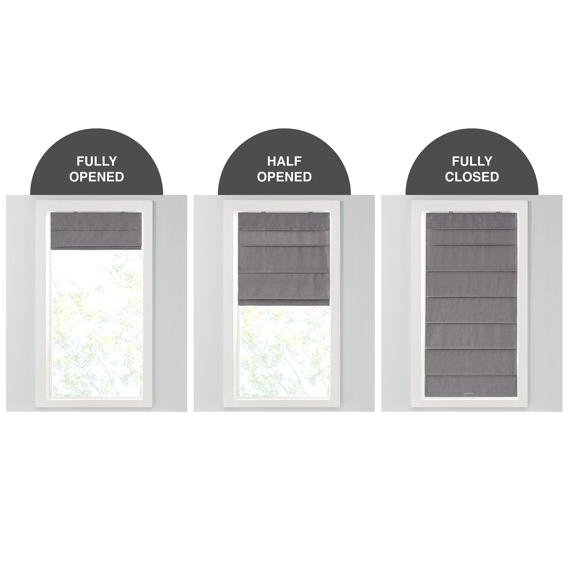 Madison Park Faux Linen Cordless Total Blackout Roman Shade