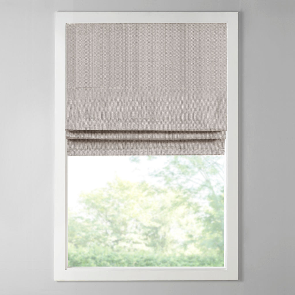 Madison Park Basketweave Room Darkening Cordless Roman Shade