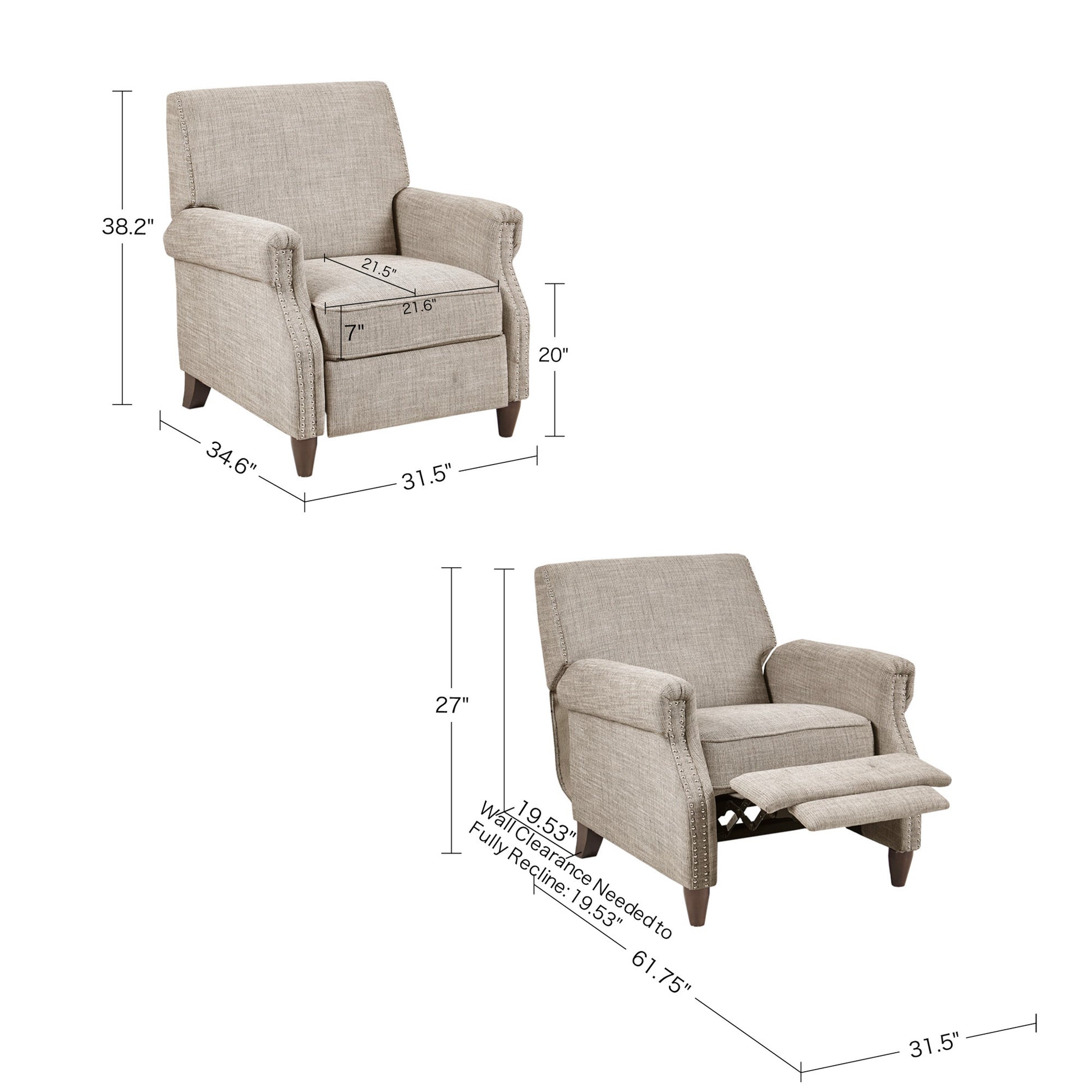 Madison Park Push Back Recliner