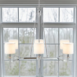 Elegenza 6-light Chandelier with Fabric Drum Shades