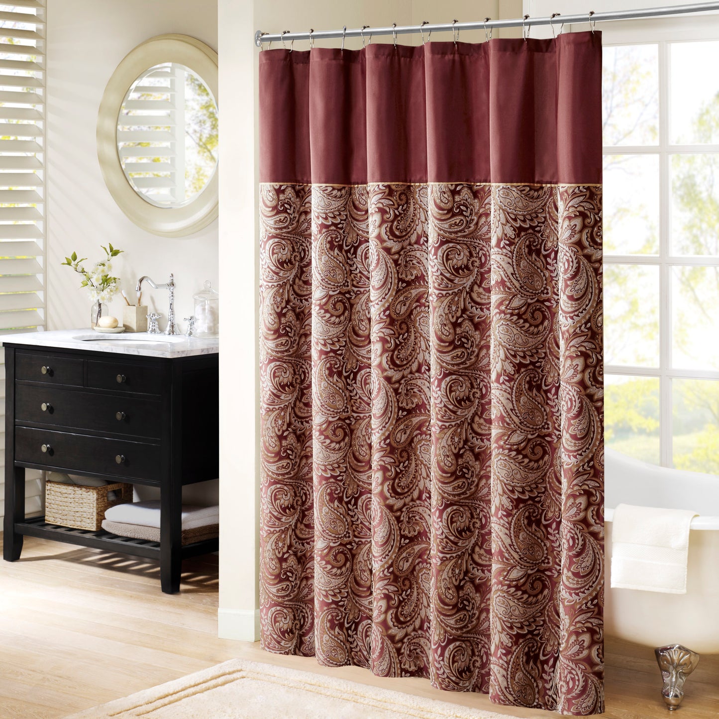 Madison Park Jacquard Shower Curtain