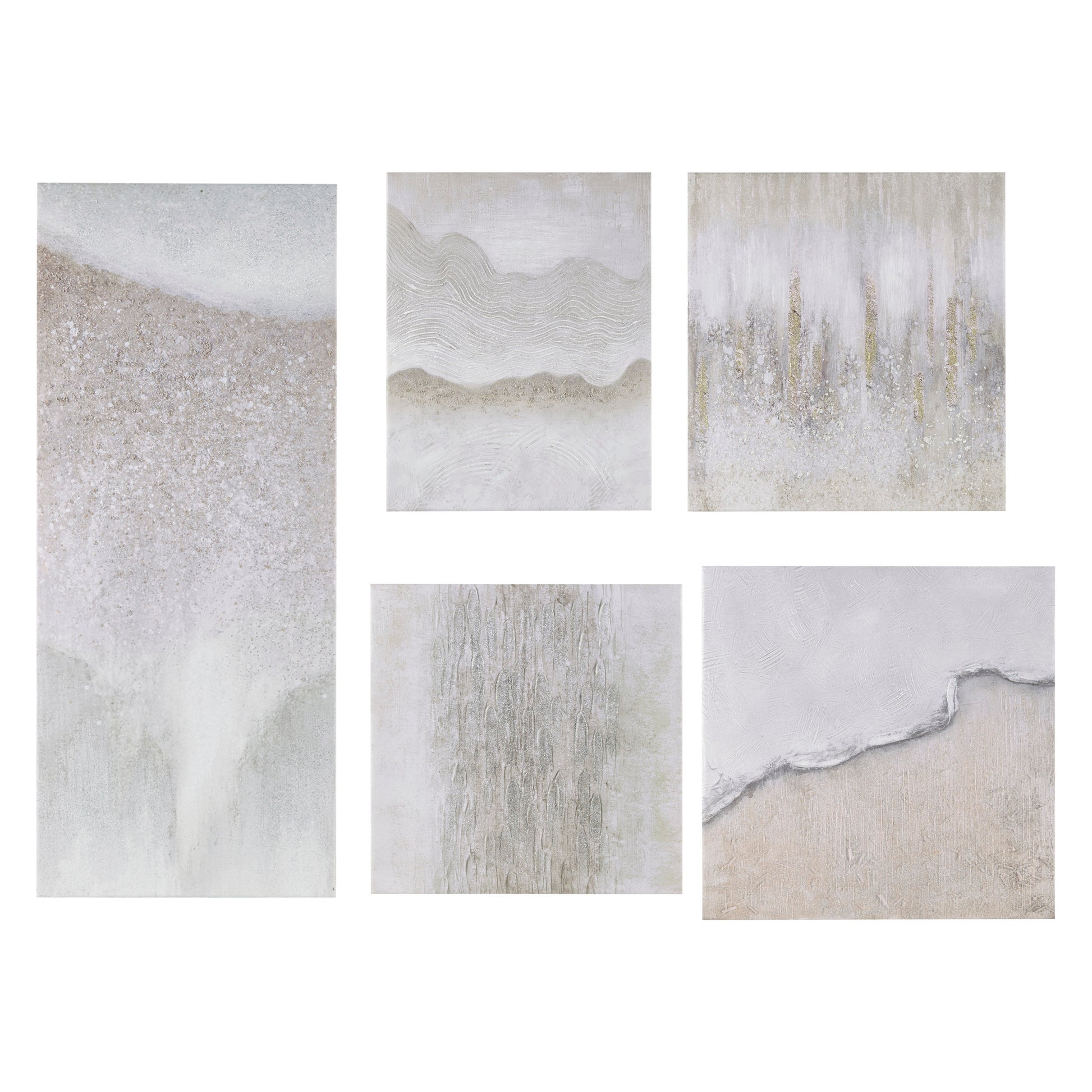 Madison Park Hand Embellished Abstract 5-piece Gallery Canvas Wall Art Set