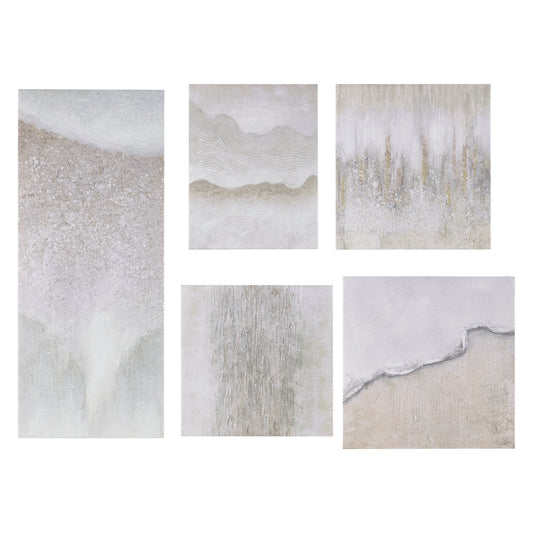 Madison Park Hand Embellished Abstract 5-piece Gallery Canvas Wall Art Set