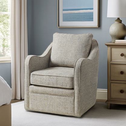 Madison Park Wide Seat Swivel Arm Chair