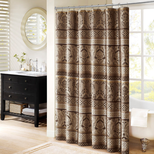 Madison Park Jacquard Shower Curtain