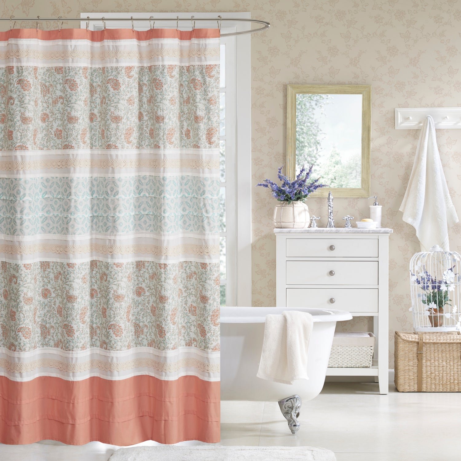 Madison Park Cotton Shower Curtain