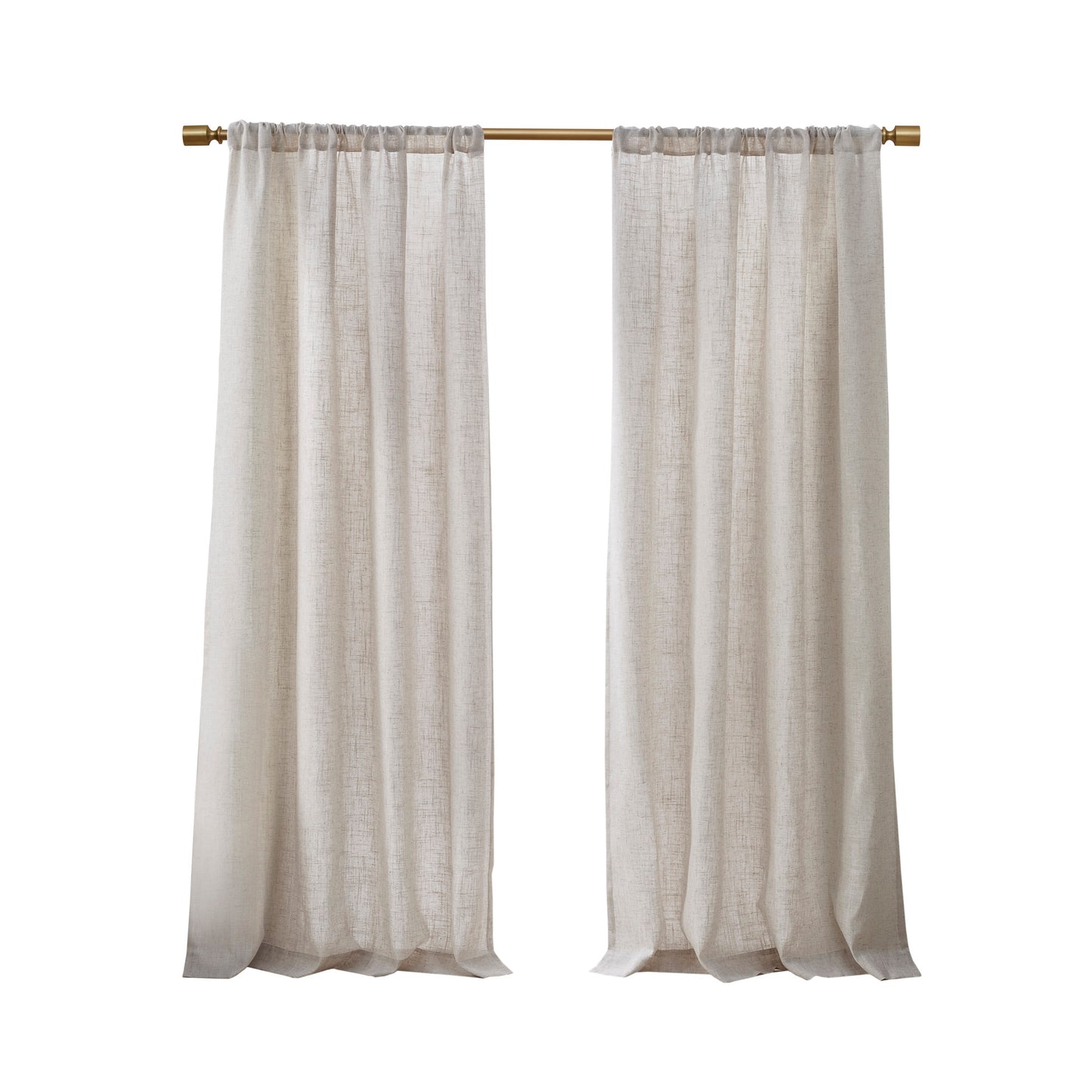 Madison Park Linen Blend Light Filtering Curtain Panel Pair