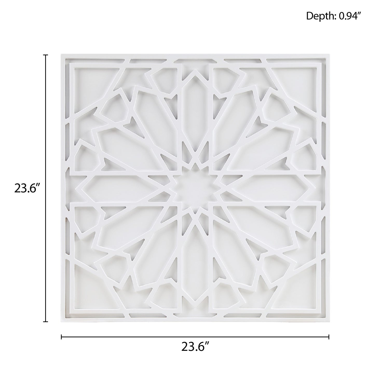 Madison Park White Medallion Wood Wall Decor