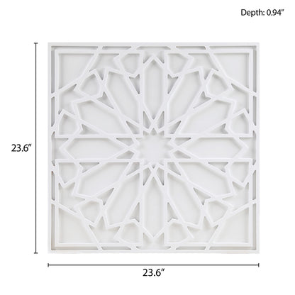 Madison Park White Medallion Wood Wall Decor