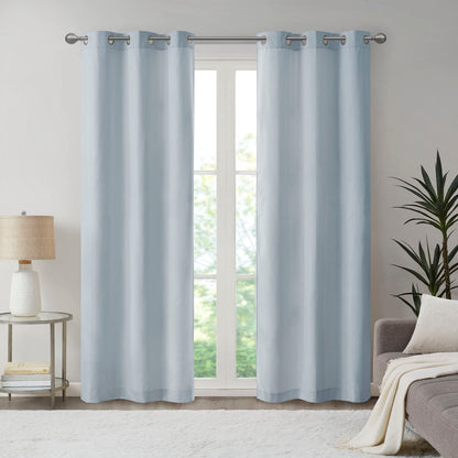 Madison Park Basketweave Room Darkening Curtain Panel Pair