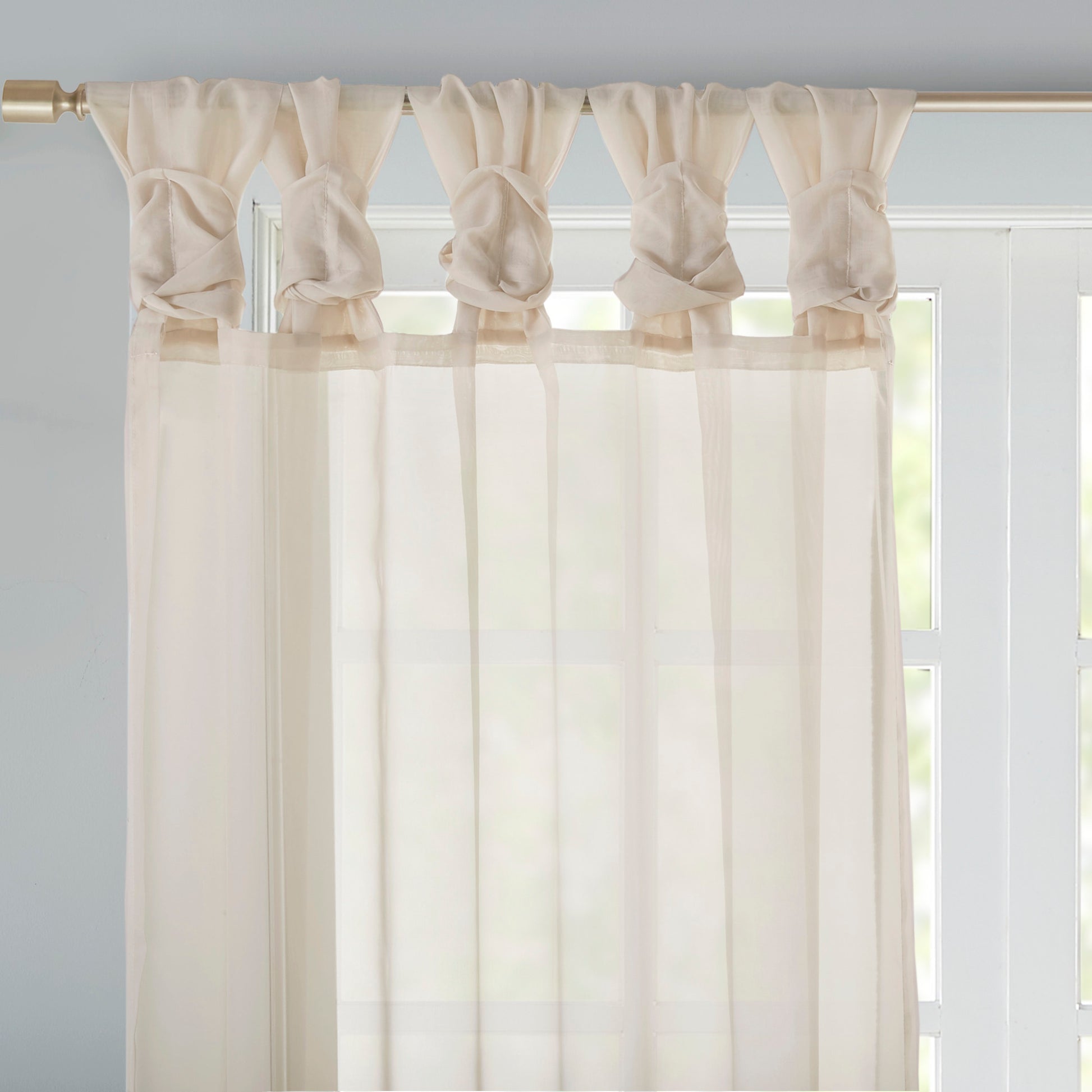 Madison Park Twisted Tab Voile Sheer Window Pair