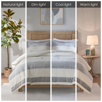 Madison Park Sherpa Comforter Set