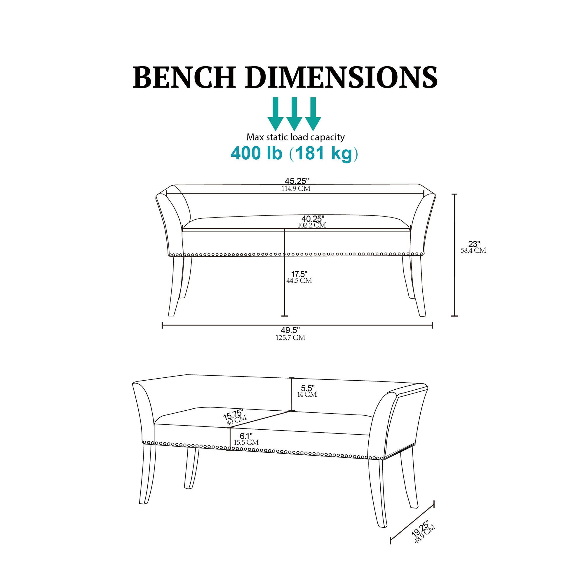 Madison Park Accent Bench