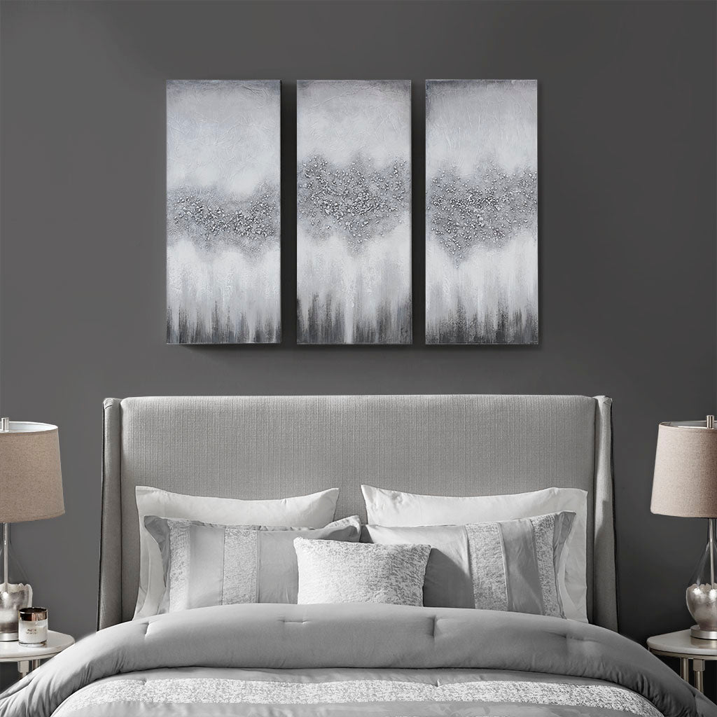 Madison Park Heavily Embellished 3-piece Canvas Wall Art Set