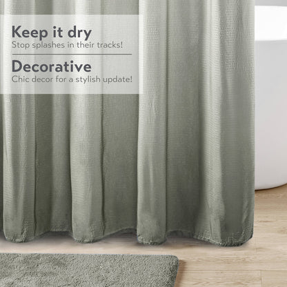 Madison Park Ombre Printed Seersucker Shower Curtain