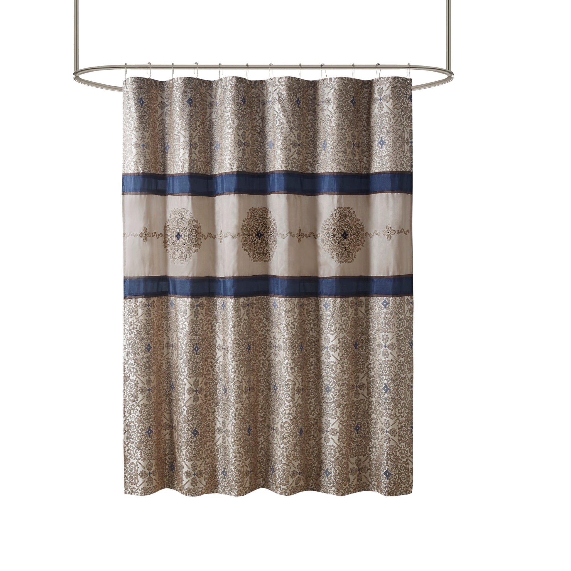 Madison Park Embroidered Shower Curtain