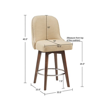 Madison Park Counter Stool with Swivel Seat