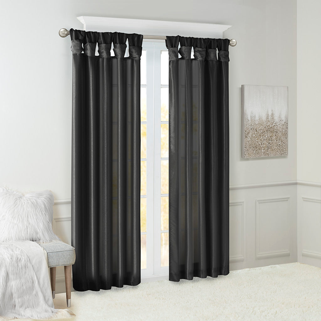 Madison Park Twist Tab Lined Window Curtain Panel