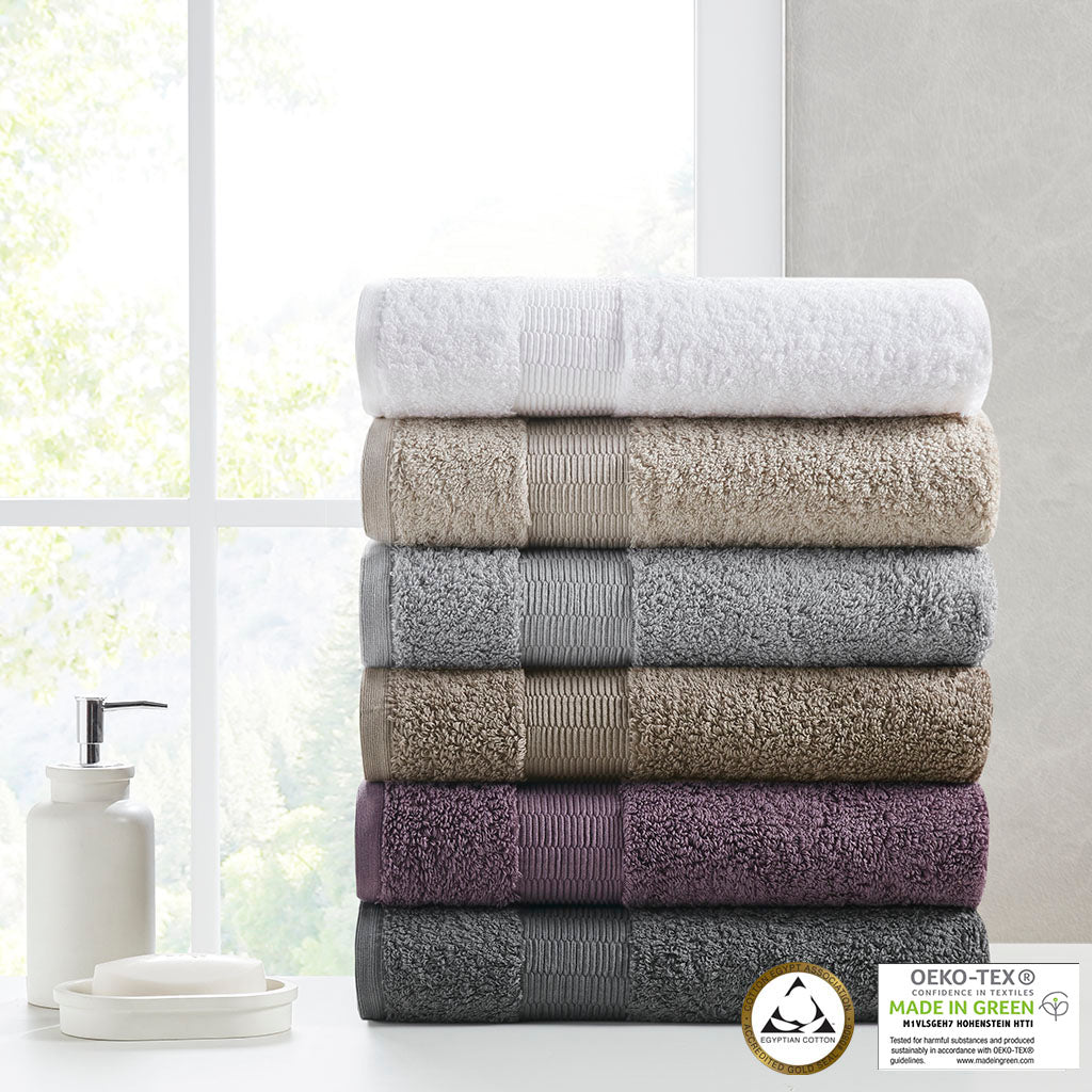 Madison Park Signature 100% Egyptian Cotton 6 Piece Towel Set