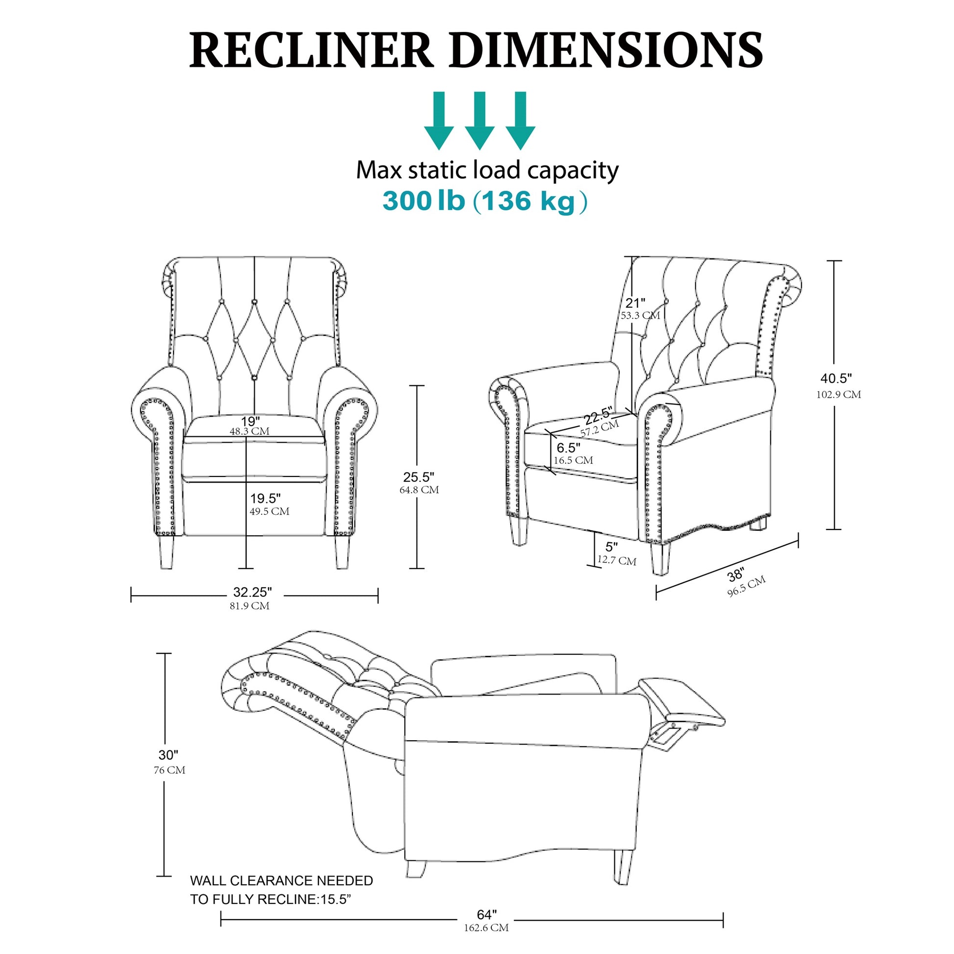 Madison Park Push Back Recliner