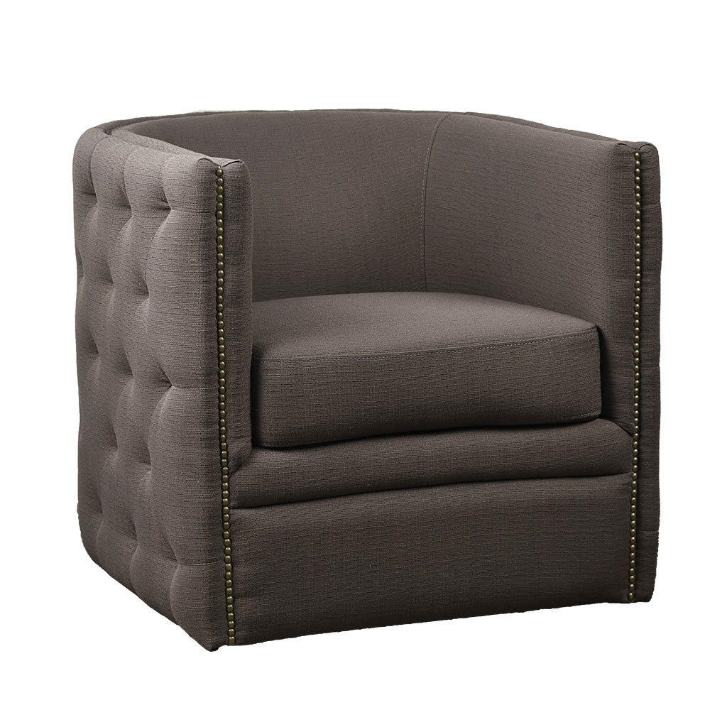 Madison Park Tufted Barrel Swivel Chair