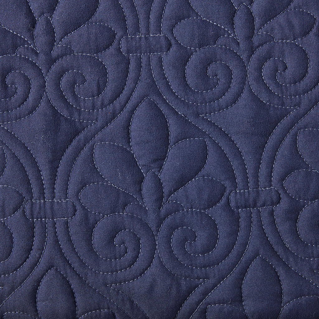 Madison Park 3 Piece Split Corner Pleated Quilted Bedspread