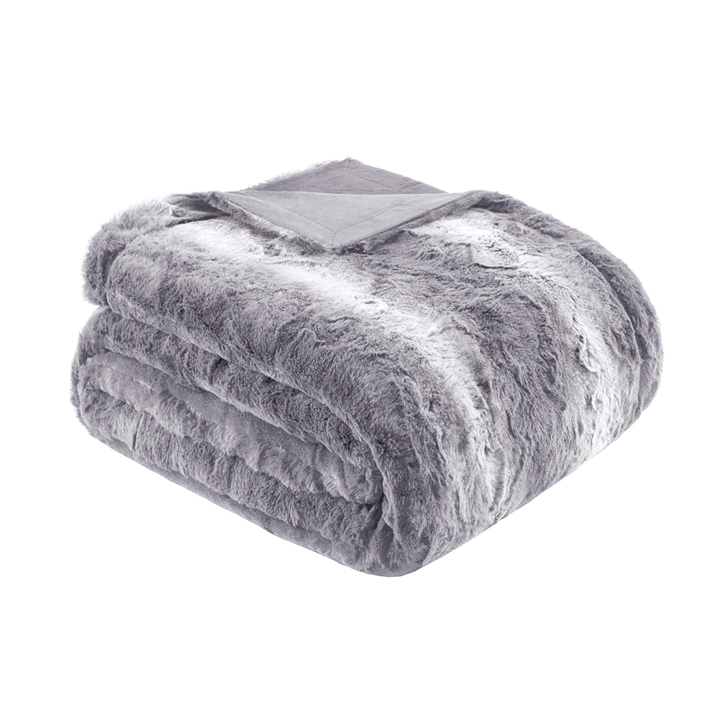 Madison Park Faux Fur Oversized Bed Throw