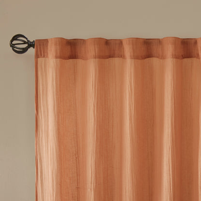 Madison Park Solid Crushed Curtain Panel Pair