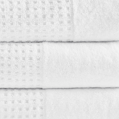 Madison Park Cotton Waffle Jacquard Antimicrobial Bath Towel 6 Piece Set