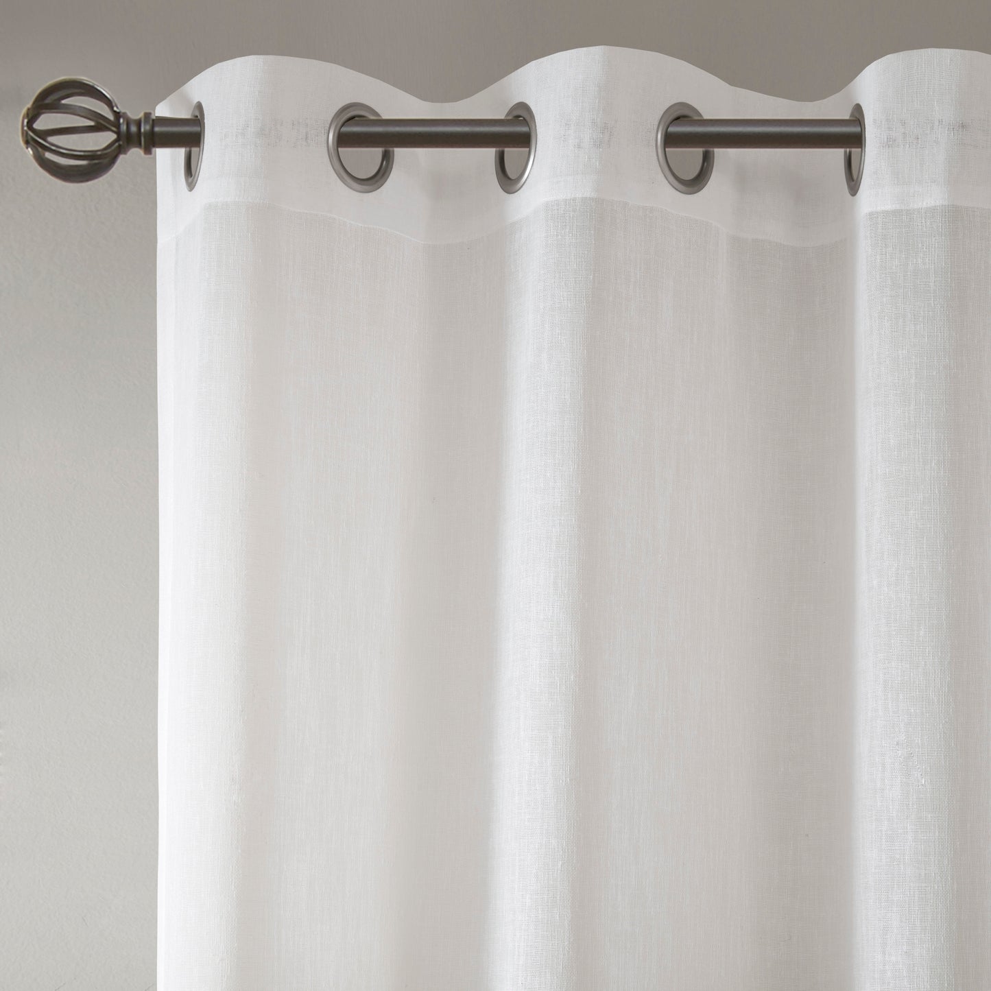 Madison Park Woven Faux Linen Striped Window Sheer