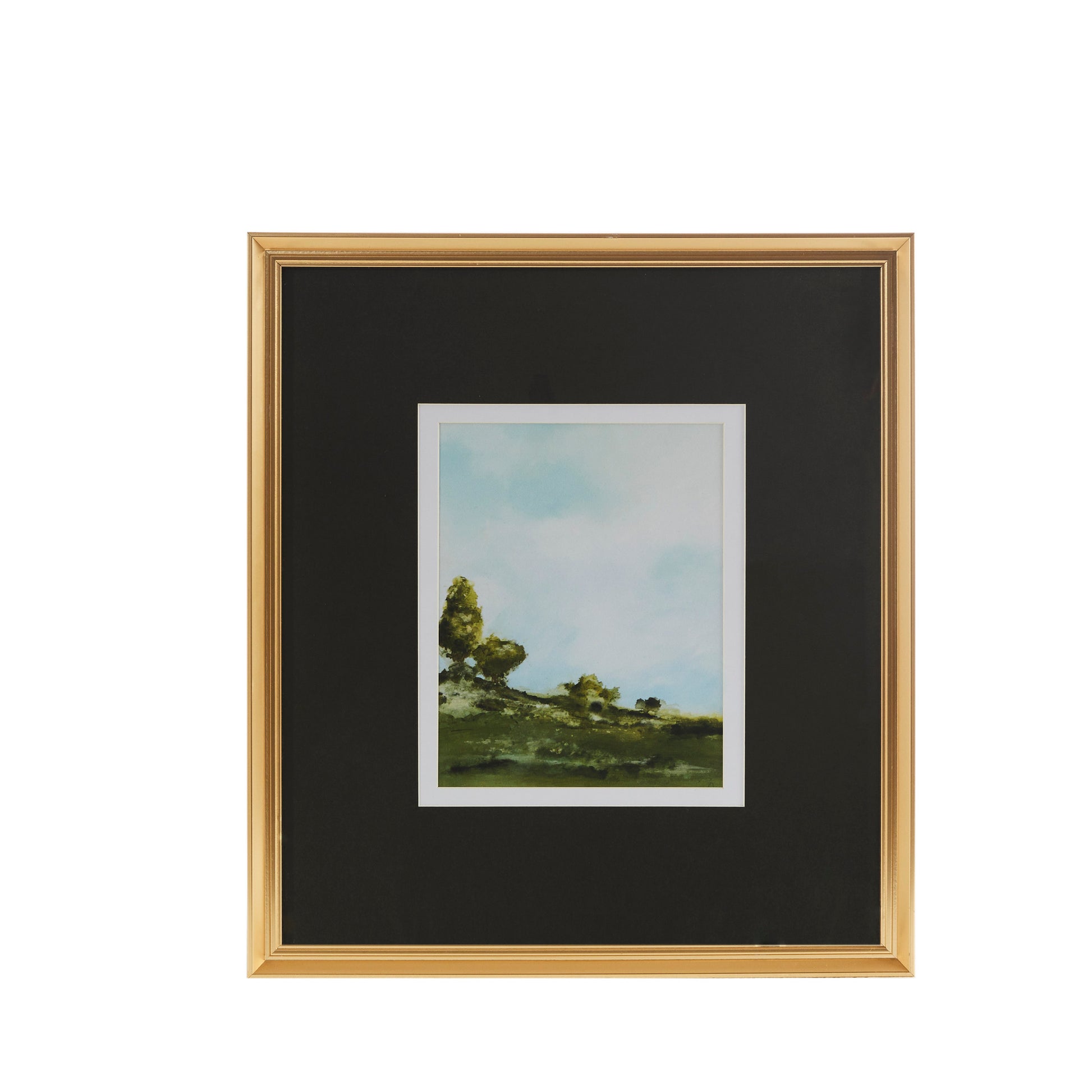 Madison Park Framed Glass and Double Matted Abstract Landscape Wall Art