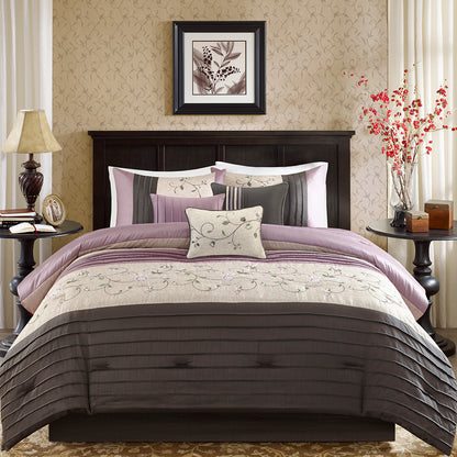 Madison Park Embroidered 7 Piece Comforter Set