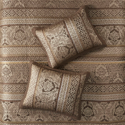 Madison Park 5 Piece Reversible Jacquard Bedspread Set