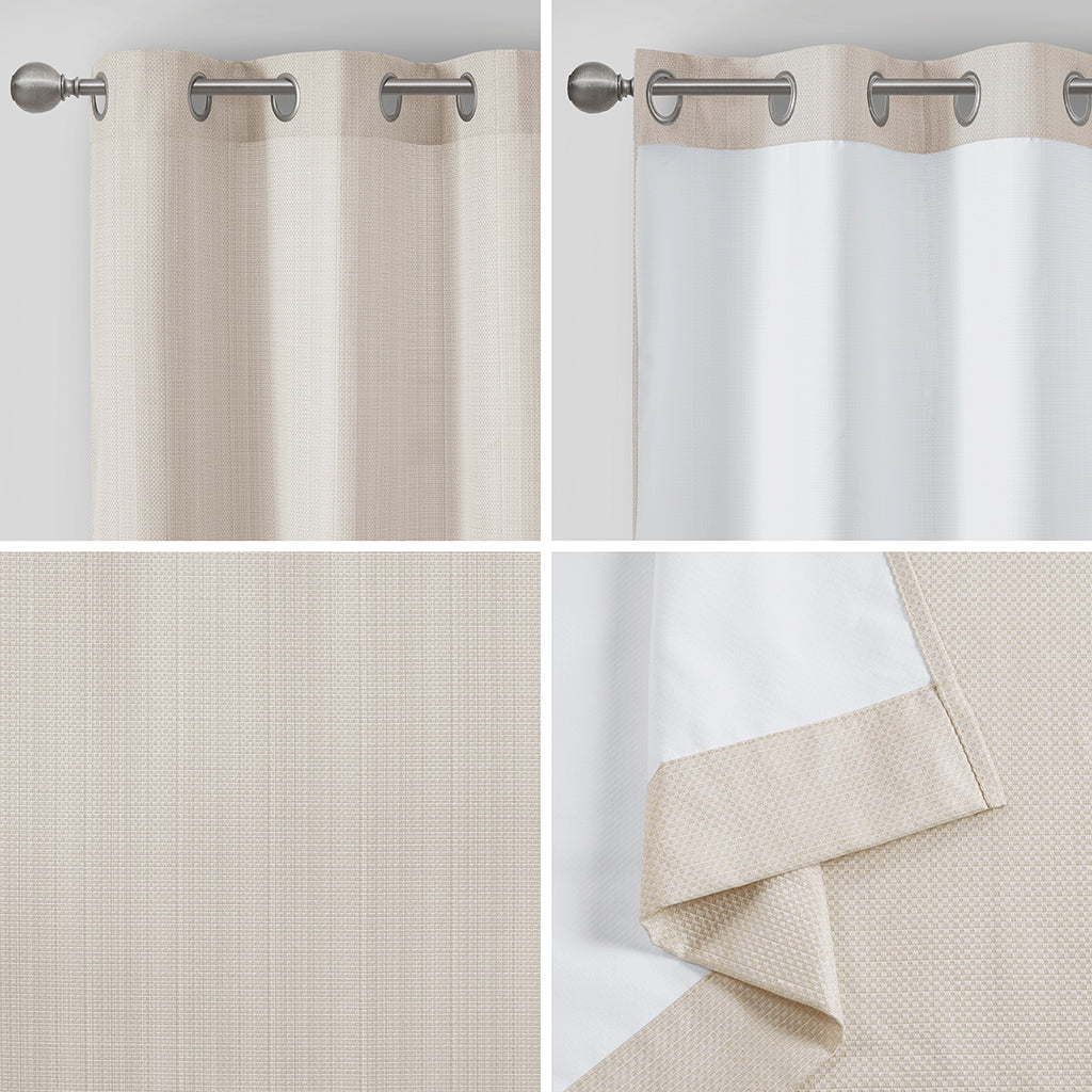 Madison Park Basketweave Room Darkening Curtain Panel Pair