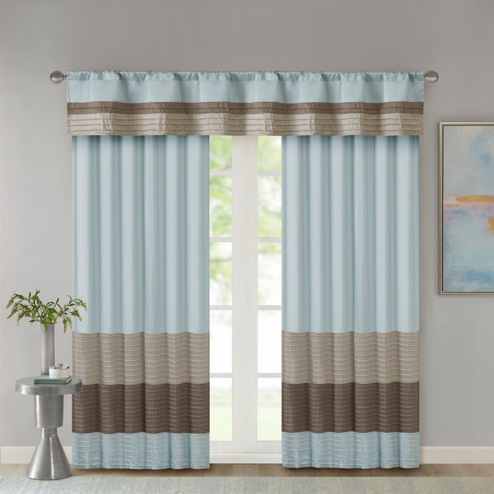 Madison Park Polyoni Pintuck Window Valance