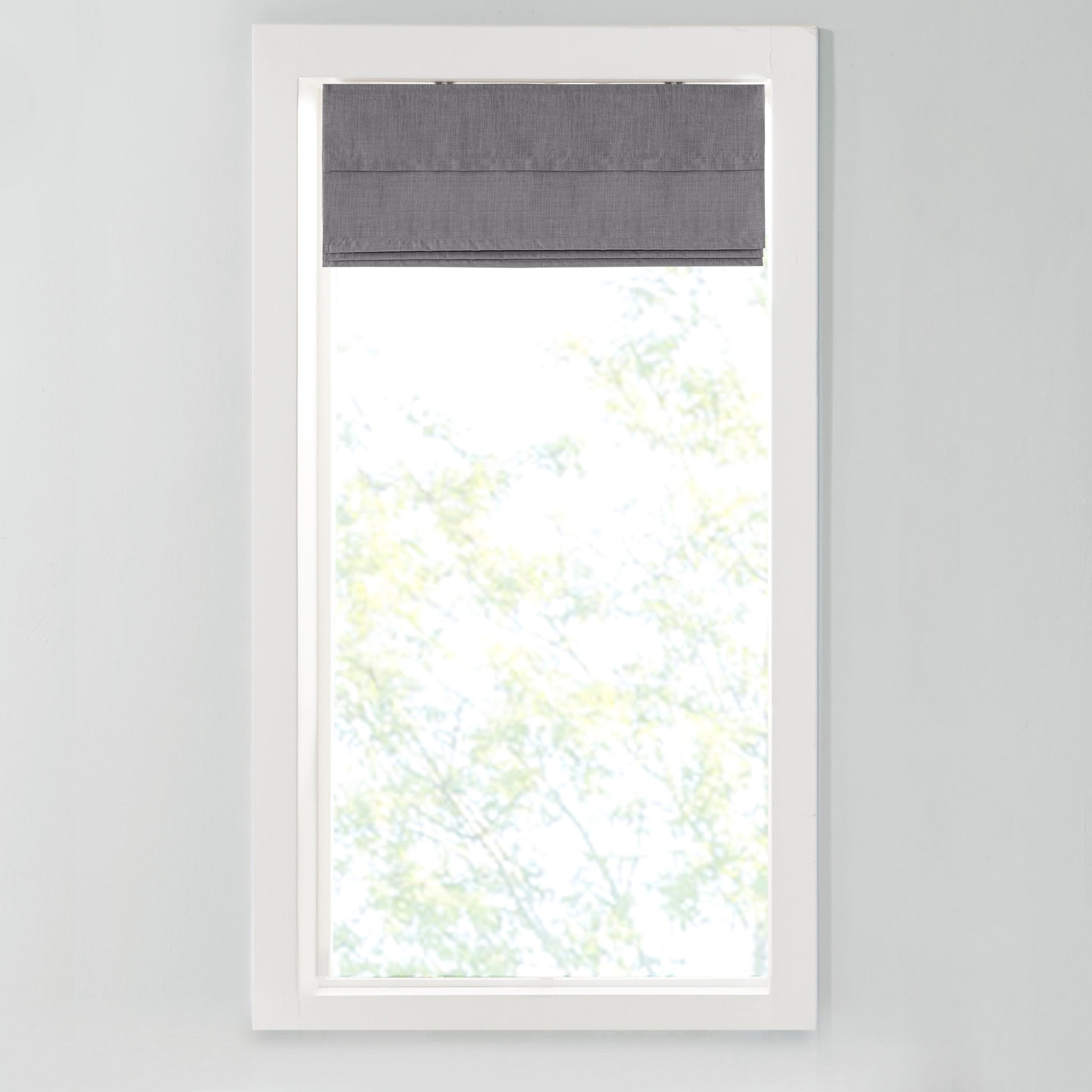 Madison Park Faux Linen Cordless Total Blackout Roman Shade