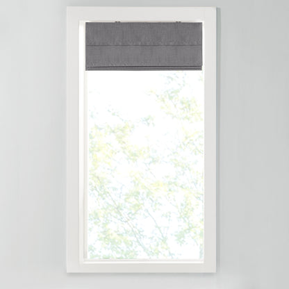 Madison Park Faux Linen Cordless Total Blackout Roman Shade