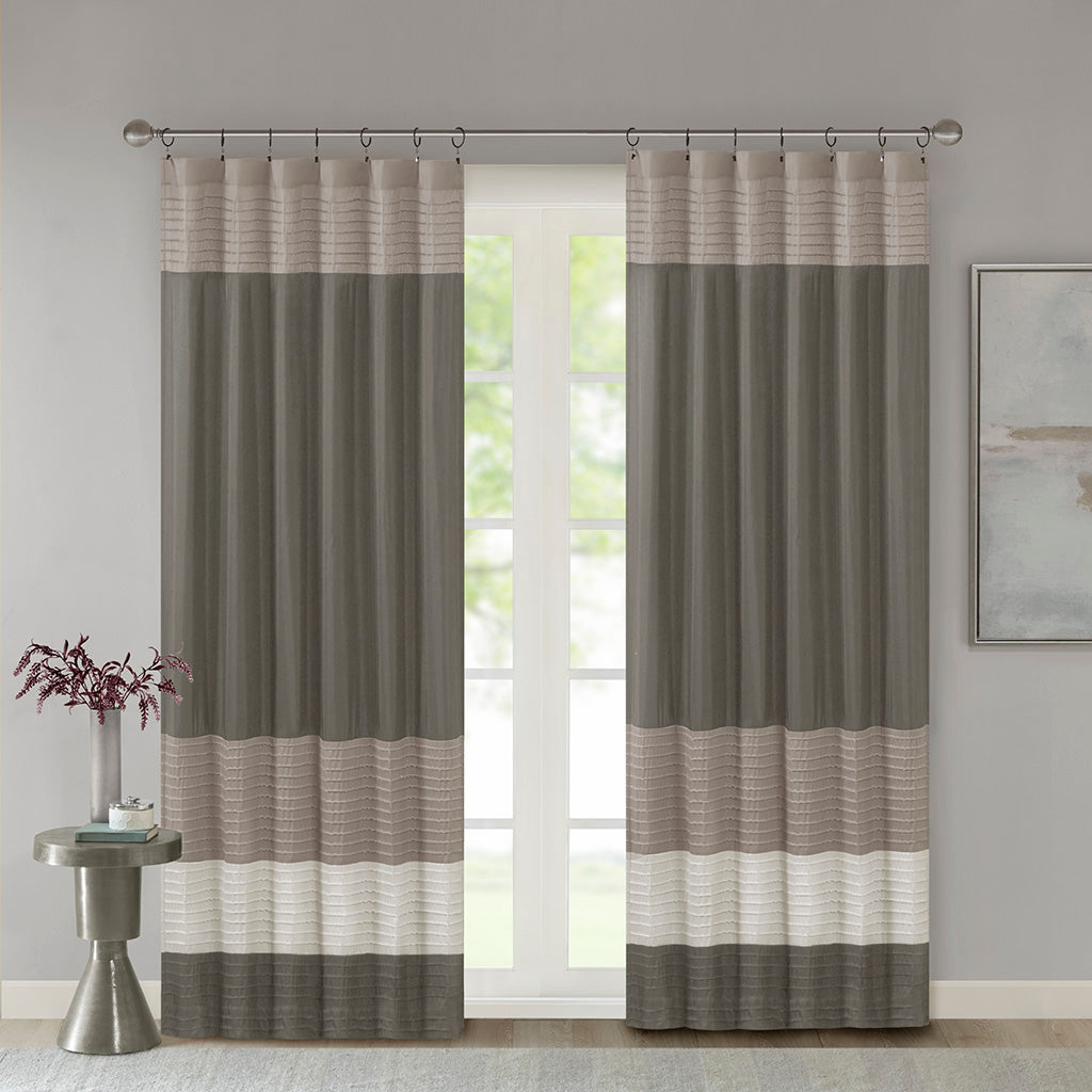 Madison Park Polyoni Pintuck Curtain Panel