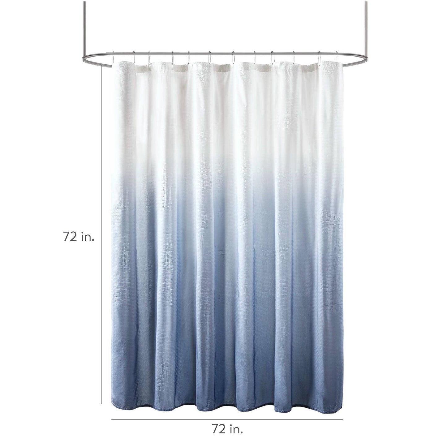 Madison Park Ombre Printed Seersucker Shower Curtain