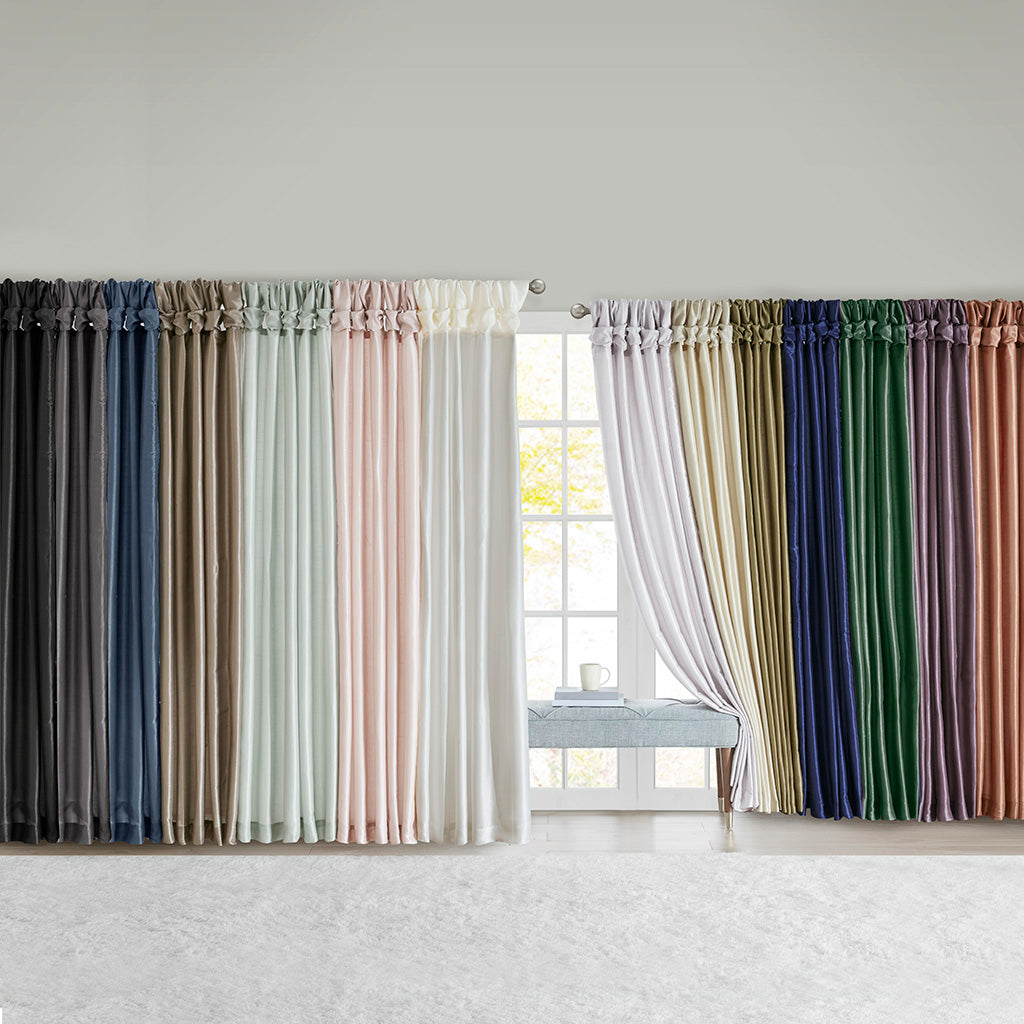 Madison Park Twist Tab Lined Window Curtain Panel