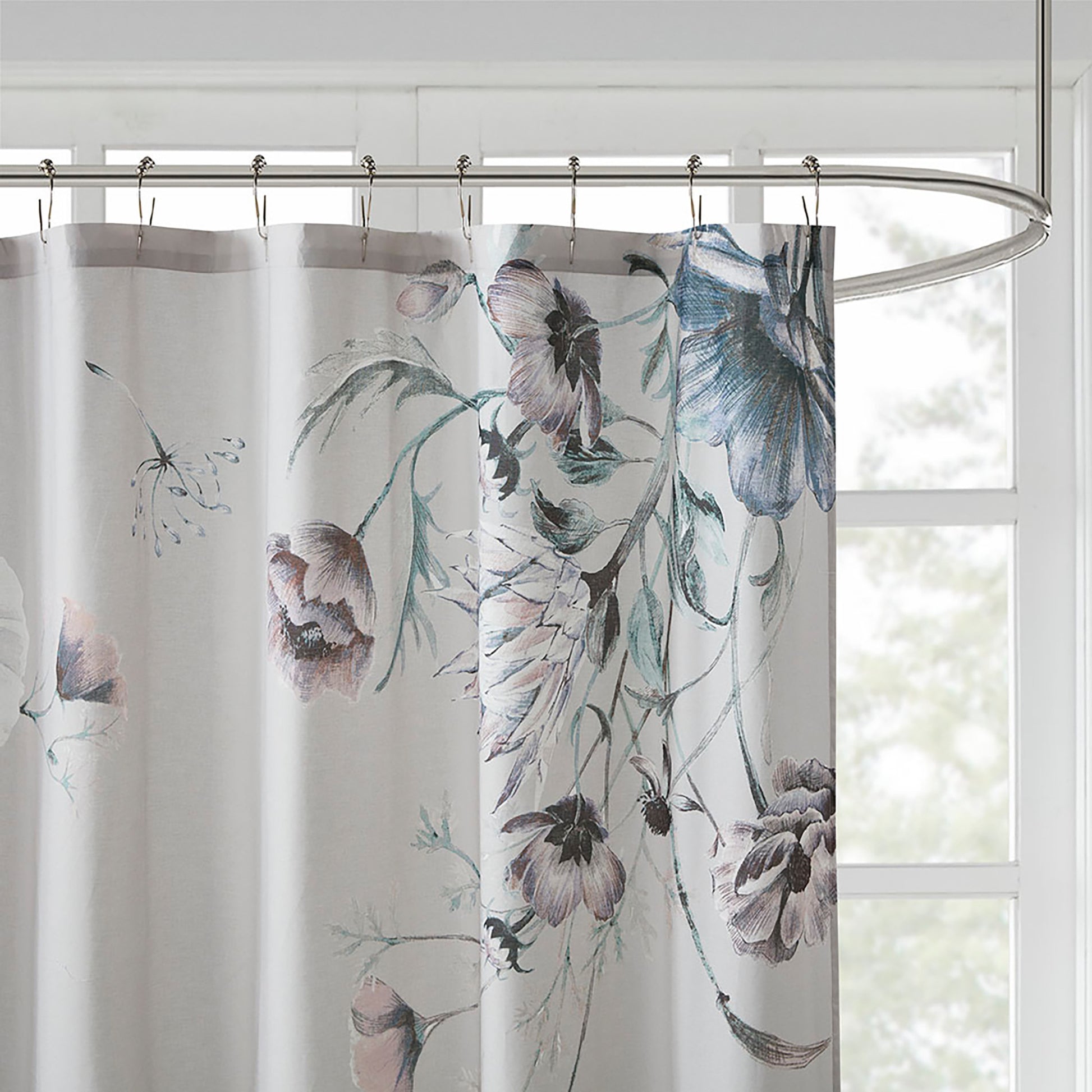 Madison Park Printed Cotton Shower Curtain