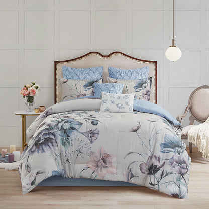 Madison Park 8 Piece Cotton Printed Comforter Set