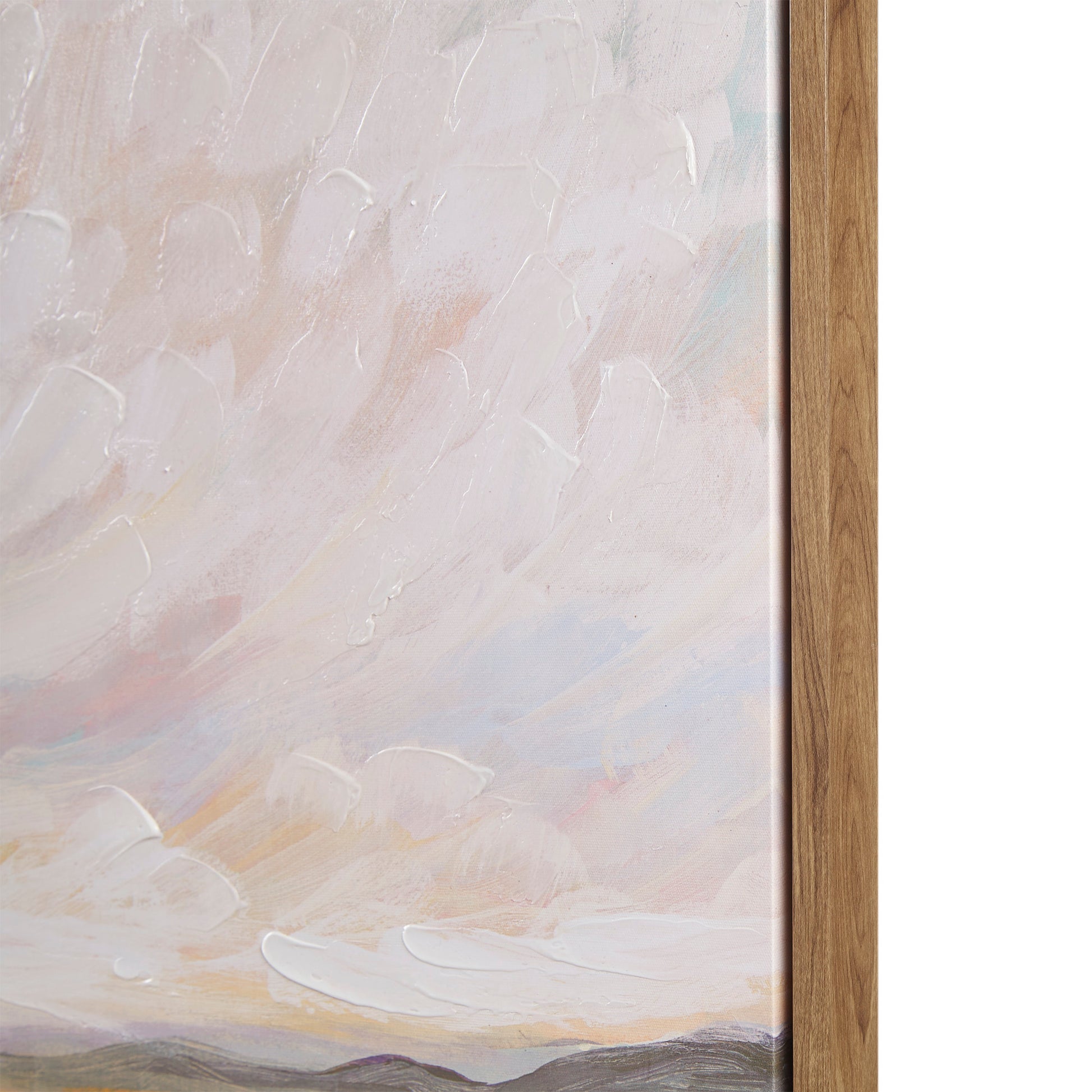 Madison Park Hand Embellished Framed Canvas Abstract Landscape Wall Art