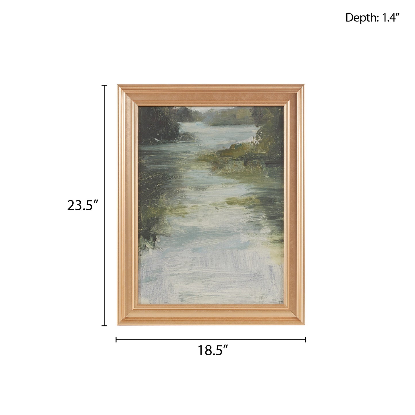 Madison Park Abstract Landscape Framed Glass Wall Art