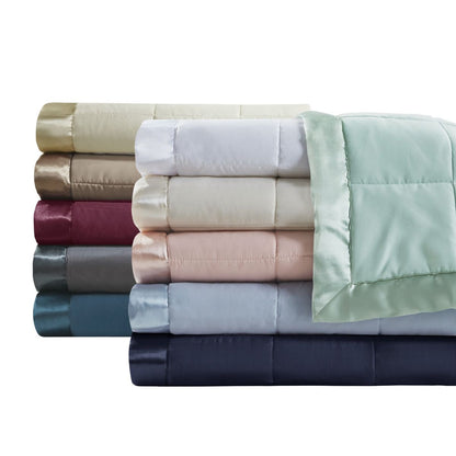 Madison Park Lightweight Down Alternative Blanket with Satin Trim