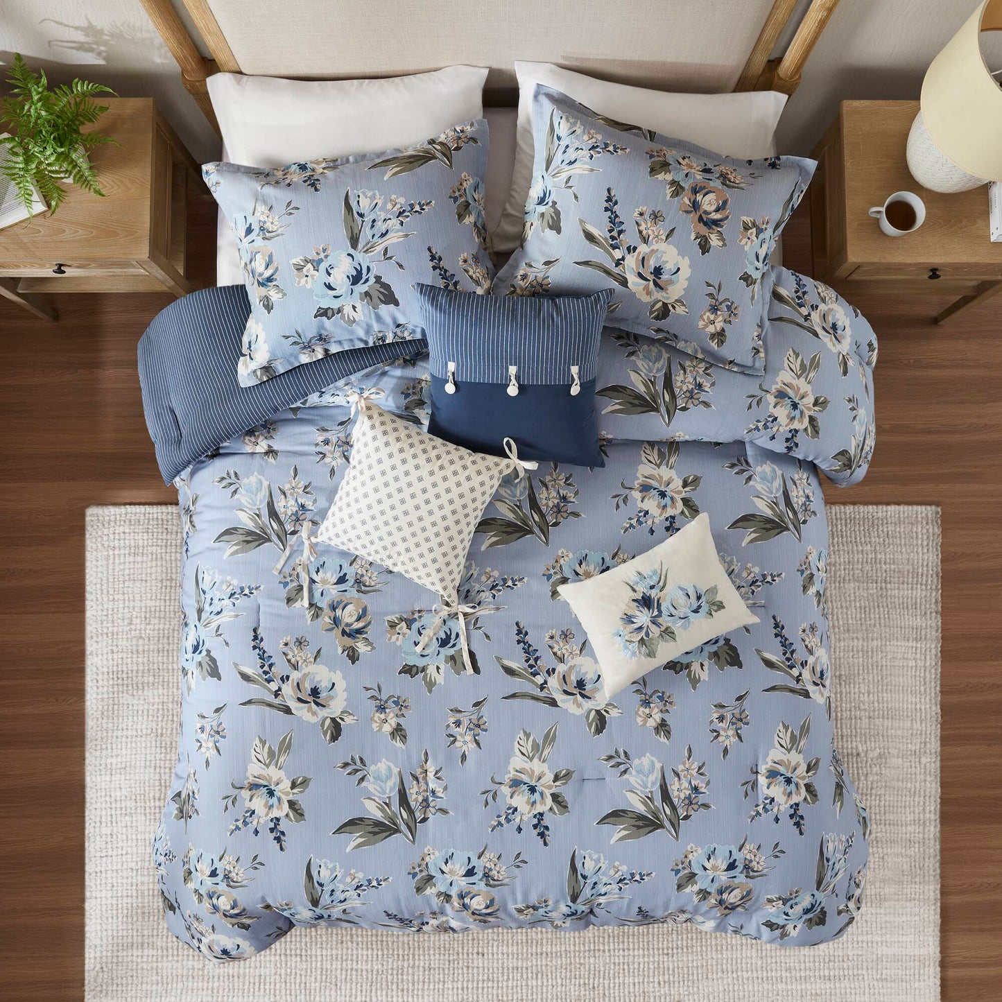 Madison Park 7 Piece Vintage Floral Comforter Set