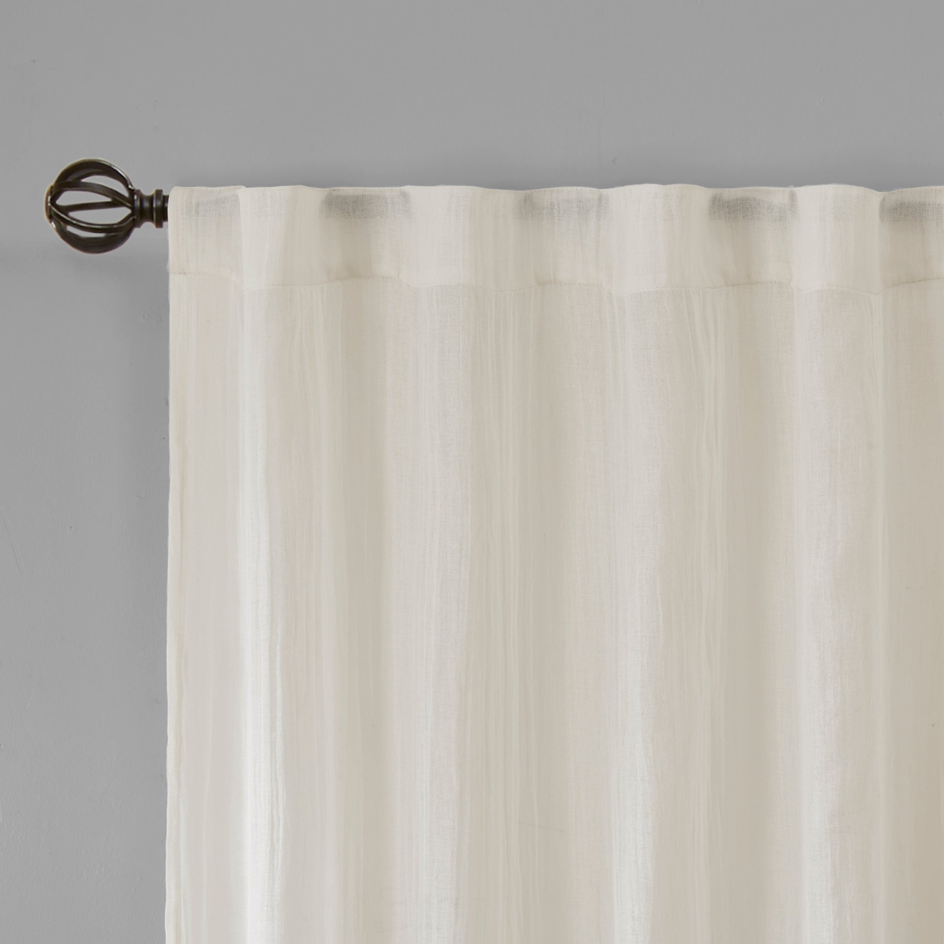 Madison Park Solid Crushed Curtain Panel Pair
