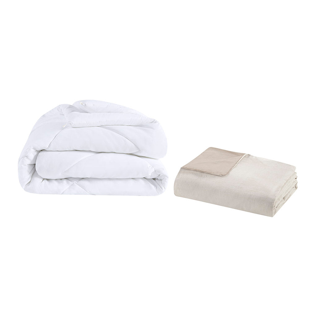 Dover 5 Piece Organic Cotton Oversized Comforter Cover Set w/removable insert