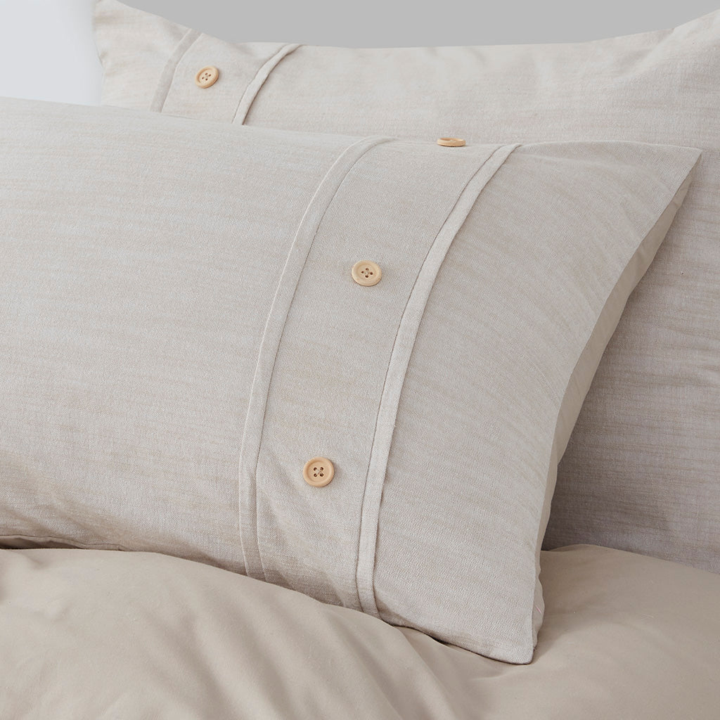 Dover 3 Piece Organic Cotton Oversized Duvet Cover Set